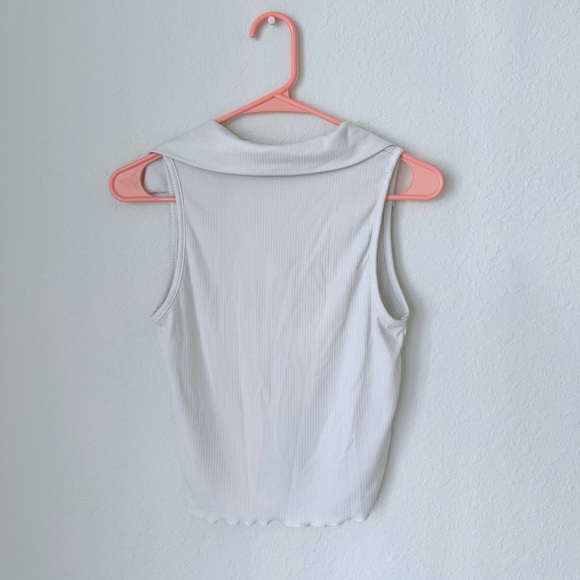 Collared Ribbed Blouse - Picture 2 of 2